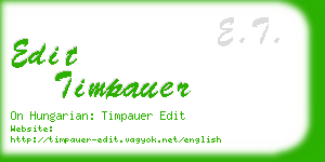 edit timpauer business card